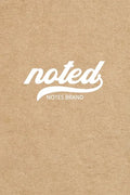 Noted Pocket Notebook: 4"x6", Small Journal Blank Memo Book, White Logo Kraft Brown Cover - Paperback