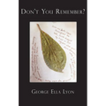 Don't You Remember? - Paperback
