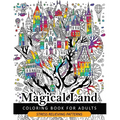 Magical Land Coloring Book for Adult: The wonderful desings of Mystical Land and Animal (Dragon, House, Tree, Castle) - Paperback