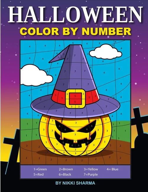 Halloween Color By Number: Coloring Book for Kids Ages 4-8 - Paperback