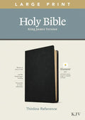 KJV Large Print Thinline Reference Bible, Filament Enabled Edition (Red Letter, Genuine Leather, Black) - Leather