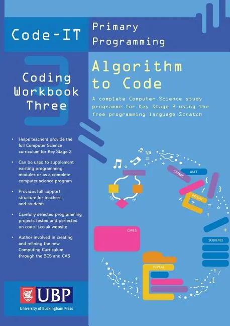 Code IT Work Book 3: Algorithim to Code - Paperback