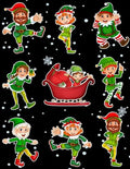 Christmas Holiday Sticker Album Dancing Elves: 100 Plus Pages For PERMANENT Sticker Collection, Activity Book For Boys and Girls - 8.5 by 11 - Paperback