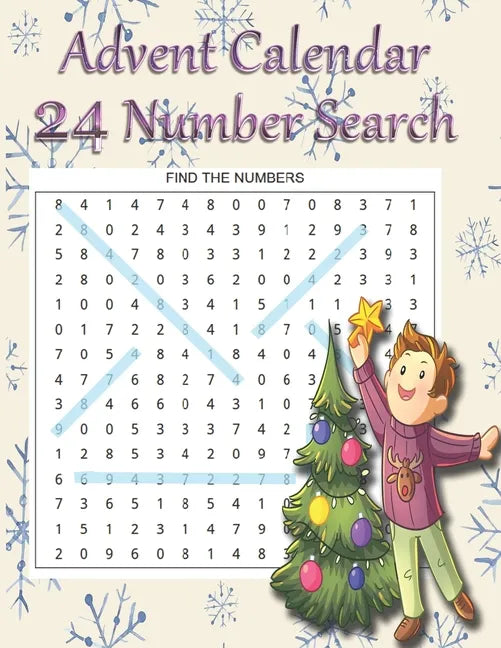 Advent Calendar 24 Number Search: 24 Puzzles To Clean Out The Cobwebs On The Run Up To Christmas - Paperback