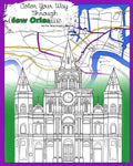 Adult Coloring Books: Stress Relieving Relaxation for Grownups and Adults: Color Your Way Through New Orleans With Intricate Designs - Paperback