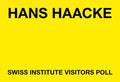 Hans Haacke: Swiss Institute Visitors Poll - Paperback