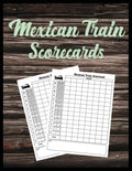 Mexican Train Scorecards: Scorecard Book Scorepad for Dominoes Tally Cards, Chicken Foot 8.5" x 11", 118 Pages - Paperback
