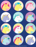 Unicorn Sticker Album For Girls: 100 Plus Pages For PERMANENT Sticker Collection, Activity Book For Girls, Blue - 8.5 by 11 - Paperback