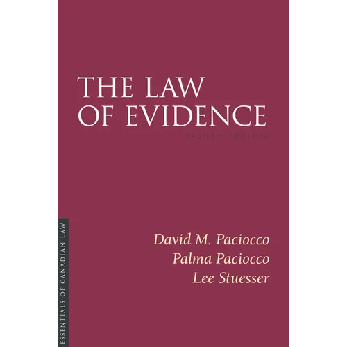 The Law of Evidence, 8/E - Paperback