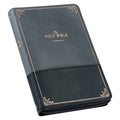 KJV Holy Bible Standard Size Faux Leather Red Letter Edition Thumb Index & Ribbon Marker, King James Version, Gray/Black, Zipper Closure - Leather