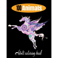 100 animals adult coloring book: Relaxation and Stress-Relieving Animal Designs and Patterns with Animal Inspired Coloring Book for Adults Animal Desi - Paperback