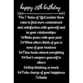 happy21th birthday The 7 Rules of Life - Paperback