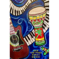 6x9 100 Page Sheet Music: Music In My Soul. Show your musical talent. Write & Compose your own song lyrics and Notes. Colorful Bongo Drums, Guit - Paperback