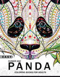 Easy Flower and Panda Coloring book for Adults: An Adult coloring Book - Paperback