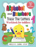 Alphabet and Numbers: Trace the Letters Workbook for Toddlers. Age 3+ (8,5x11, Coloring, Cut out): Pre k, Kindergarten, 1st Grade and Kids - Paperback