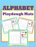 Alphabet Playdough Mats: Alphabet Activities to Practice Writing Letters, Alphabet Playdough Mats For Kids - Paperback