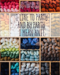 I Like to Party and by Party I Mean Knit: Knitting Graph Paper 2:3 & 4:5 Ratio 8" x 10" 200 pages - Paperback