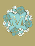 M: 100 Pages 8.5" X 11" Monogram Notebook College Ruled Line Paper - Paperback