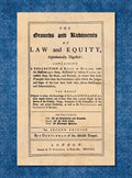 The Grounds and Rudiments of Law and Equity Alphabetically Digested... [1751] - Hardcover