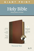 KJV Personal Size Giant Print Bible, Filament Enabled Edition (Leatherlike, Brown/Mahogany, Indexed) - Imitation Leather