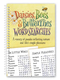 Daisies, Bees & Butterflies Word Searches - Spiral