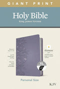 KJV Personal Size Giant Print Bible, Filament Enabled Edition (Leatherlike, Peony Lavender, Indexed) - Imitation Leather