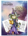 Lacy Sunshine's Halloween Coloring Book Volume 4: Whimsical Witches, Ghosts, Pumpkins and Vampires - Paperback
