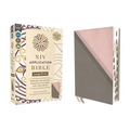 NIV Application Bible, Large Print, Leathersoft, Pink/Gray, Red Letter, Thumb Indexed, Comfort Print: Bringing the Ancient Message of the Bible Into Y - Imitation Leather
