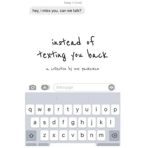 instead of texting you back - Paperback