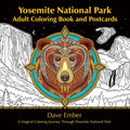 Yosemite National Park Adult Coloring Book and Postcards: A Magical Coloring Journey Through Yosemite National Park - Paperback