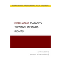 Evaluating Capacity to Waive Miranda Rights - Paperback