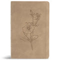 CSB Personal Size Giant Print Bible, Digital Study Edition, Earth Suedesoft Leathertouch, Indexed - Imitation Leather
