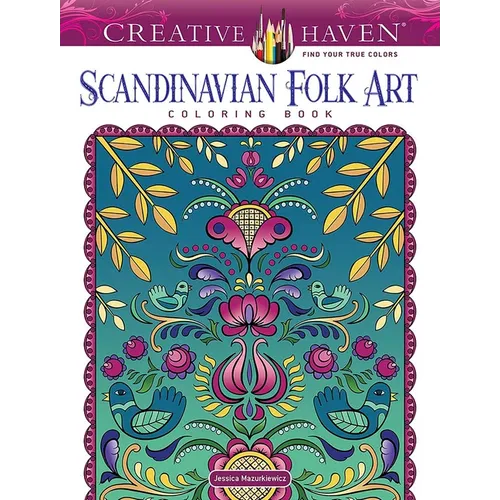 Creative Haven Scandinavian Folk Art Coloring Book - Paperback