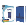Niv, Bible for Kids, Large Print, Leathersoft, Blue, Red Letter, Comfort Print: Thinline Edition (Easy-To-Read, Easy-To-Carry) - Leather