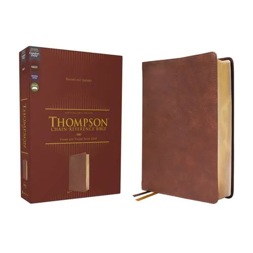 Nkjv, Thompson Chain-Reference Bible, Leathersoft, Brown, Red Letter, Comfort Print - Imitation Leather