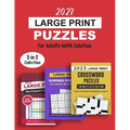 2023 Large Print Puzzles For Adults With Solution: 3 Books In 1 Train The Brain Series Including Crossword, Sudoku And Word Search Puzzles - Paperback