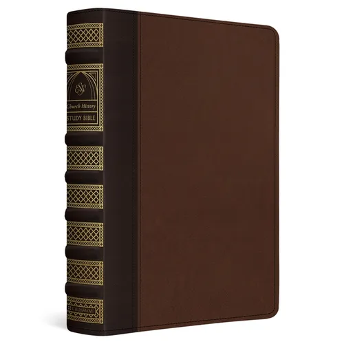 ESV Church History Study Bible: Voices from the Past, Wisdom for the Present (Trutone, Brown/Walnut, Timeless Design) - Imitation Leather