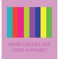 Neon Colors Hex Code Alphabet - Paperback