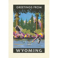 Vintage Lined Notebook Greetings from Wyoming - Paperback