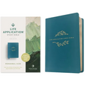 NLT Life Application Study Bible, Third Edition, Personal Size (Leatherlike, Teal Blue, Red Letter) - Imitation Leather