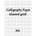 Calligraphy Paper (slanted grid): 50 Pages 8.5" X 11" - Paperback