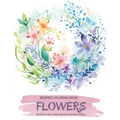 Flowers, a Reverse Coloring Book for Teens and Adults: Ink Tracing Creative Adventure with Nature-Inspired Watercolor Canvases, Ideal for Mindful Free - Paperback