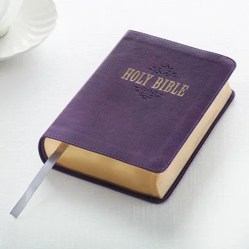 KJV Compact Large Print Lux-Leather Purple - Imitation Leather