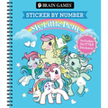 Brain Games - Sticker by Number: My Little Pony - For All Ages Includes Glitter Stickers Perforated, Spiral Bound Nostalgic Activity Book Gift - Spiral