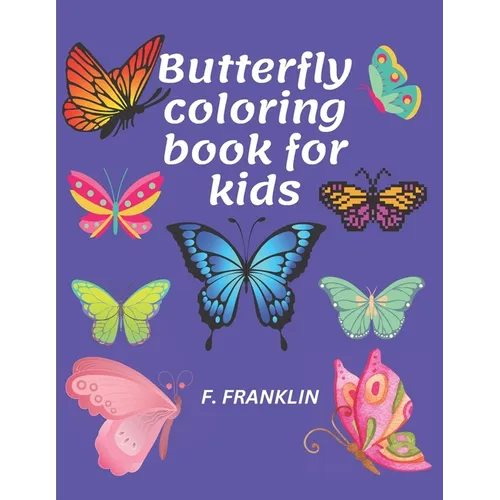 Butterfly coloring book for kids - Paperback