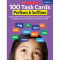 100 Task Cards: Prefixes & Suffixes: Reproducible Mini-Passages with Key Questions to Boost Reading Comprehension Skills - Paperback