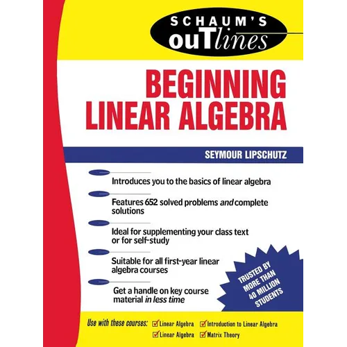 Schaum's Outline of Beginning Linear Algebra - Paperback