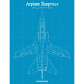 Airplane Blueprints Coloring Book for Grown-Ups 2 - Paperback