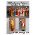 15 Woodcarving Patterns from One Cut Out - Paperback