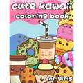Cute Kawaii Coloring Book for Girls: 100 Designs Fun and Relaxing Cute Desserts ice Cream Cupcakes Donuts Food Easy Coloring for Girls - Paperback